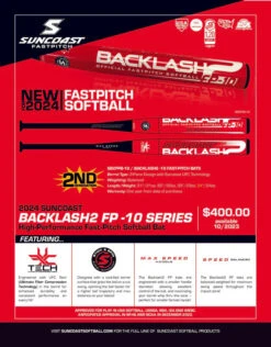 2024 Suncoast Backlash -10 Fastpitch Softball Bat