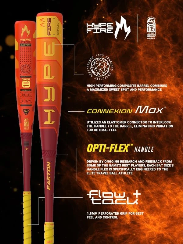 2025 Easton Hype Fire -8 USSSA Baseball Bat 3 2025 Easton Hype Fire -8 USSSA Baseball Bat - Image 3